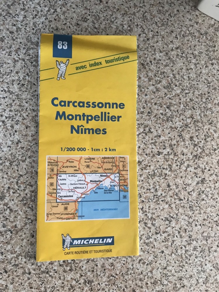 Michelin Local Map 83 – Carcassonne Montpellier Nimes