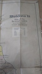 1933 Sheldons LTD Map Of Britain Showing Unemployment In Recession. 60 X 66 Cm.