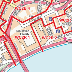 (G119) Map of West City London WC Postcode Sectors, West City London Postcodes