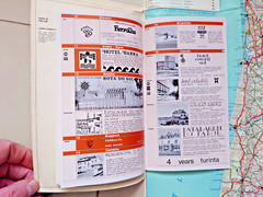 Turinta Portugal Map 1980 Road Map with Itinerary Leaflet Folding Paper