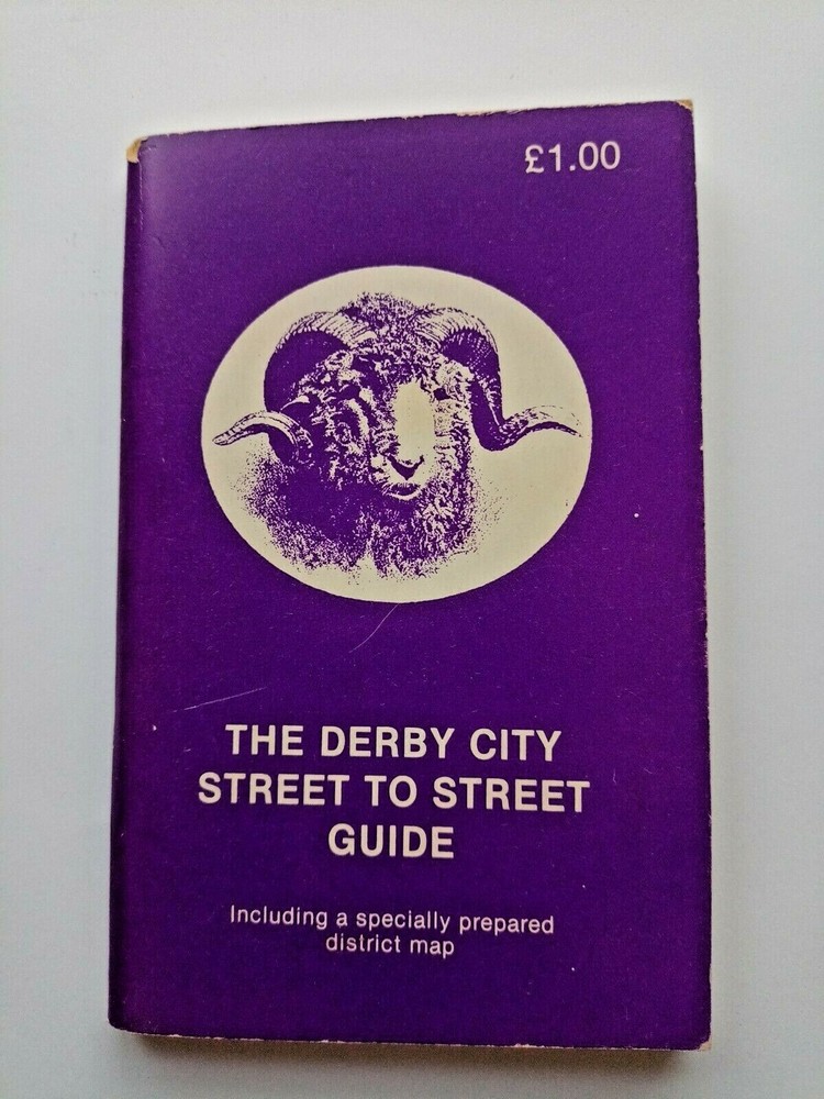 THE DERBY CITY STREET to STREET GUIDE 1988 EDITION PAPERBACK #SB