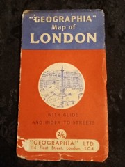 “GEOGRAPHIA” MAP OF LONDON~WITH GUIDE AND INDEX TO STREETS
