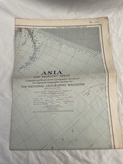 Vintage National Geographic Map Asia And Adjacent Regions December 1942