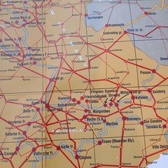 Repta Railway Employees & Public Transport Association Continental Map Vintage