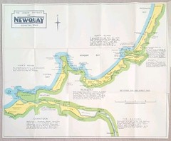 3 Street Maps of Newquay, Cornwall.