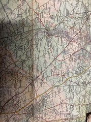 HERTS AND BUCKS Bartholomew – Half Inch Cloth Map 1963 No 15 St Albans Luton