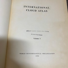 International Cloud Atlas Vol. 1 World Meteorological Organization 1956 HC