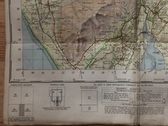 Large vintage Lake District Ordnance Survey map, folded, C.1959, 82cm x 100cm