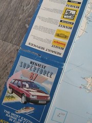 Renault Superforce ’87 Motoring Road Map of Great Britain 1980s 1987