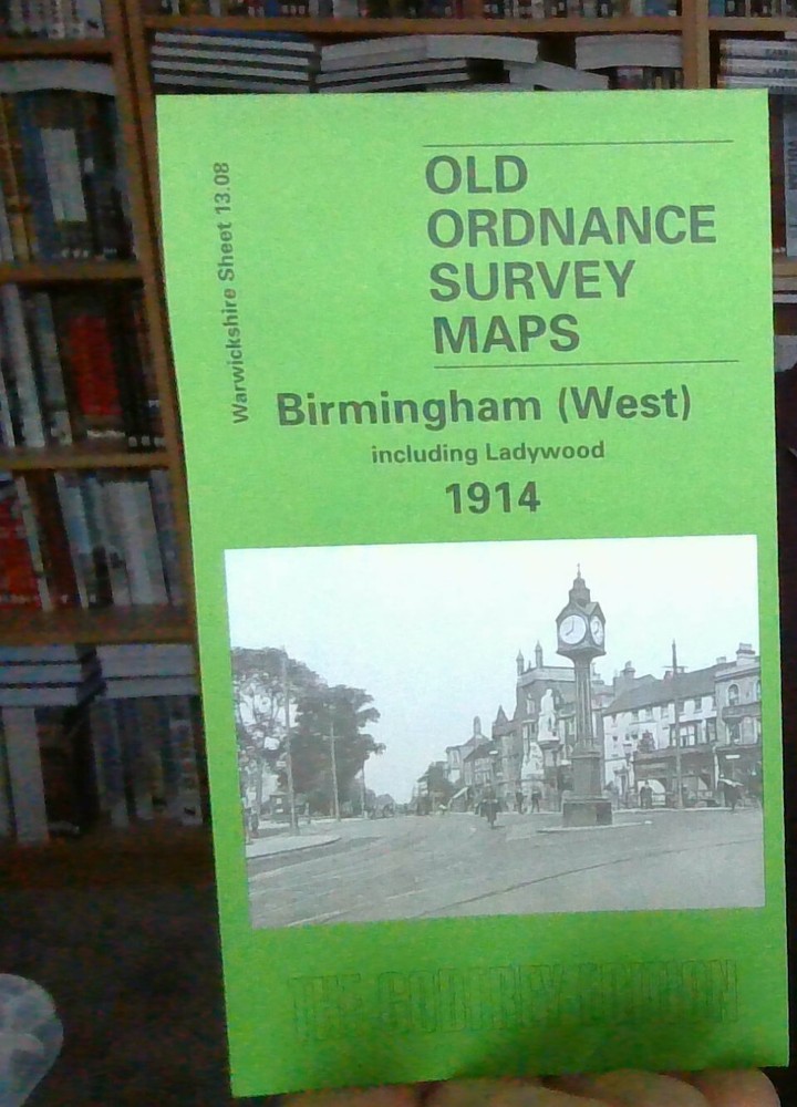 MAP OF Birmingham (West) 1914 Warwickshire Sheet 13.08 NEW 9781841515083