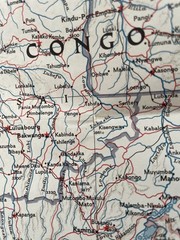 Vintage National Geographic Map Southern Africa November 1962