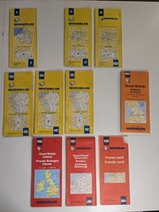 Job Lot 11 Vintage 1970s – 80s Yellow & Red Michelin Maps Franc Switz Germany GB