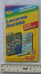 1999 Hallwag Top Swiss Esplorazione Map No. 7 Locarno Ascona