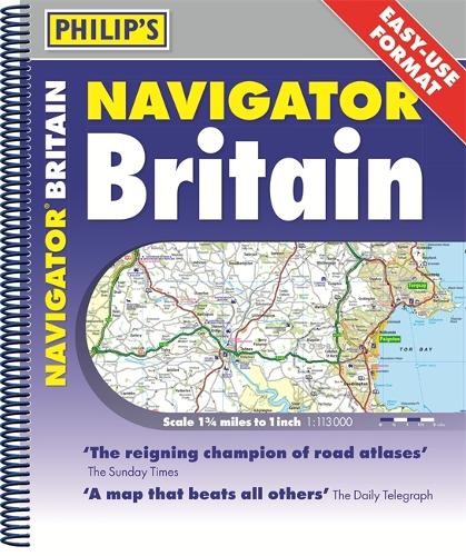 Philip’s Navigator Britain Easy-Use Format: Spiral by Philip’s Maps Book The