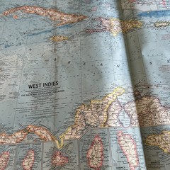 Atlas Folio 1958 Worn Condition. National Geographic