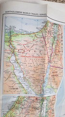 Israel with Jordan 1973 Bartholomew World Travel Map Sheet map, folded Book