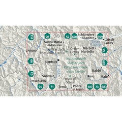 Italy Stilfser / Stelvio National Park Kompass map 072 hiking cycling skiing