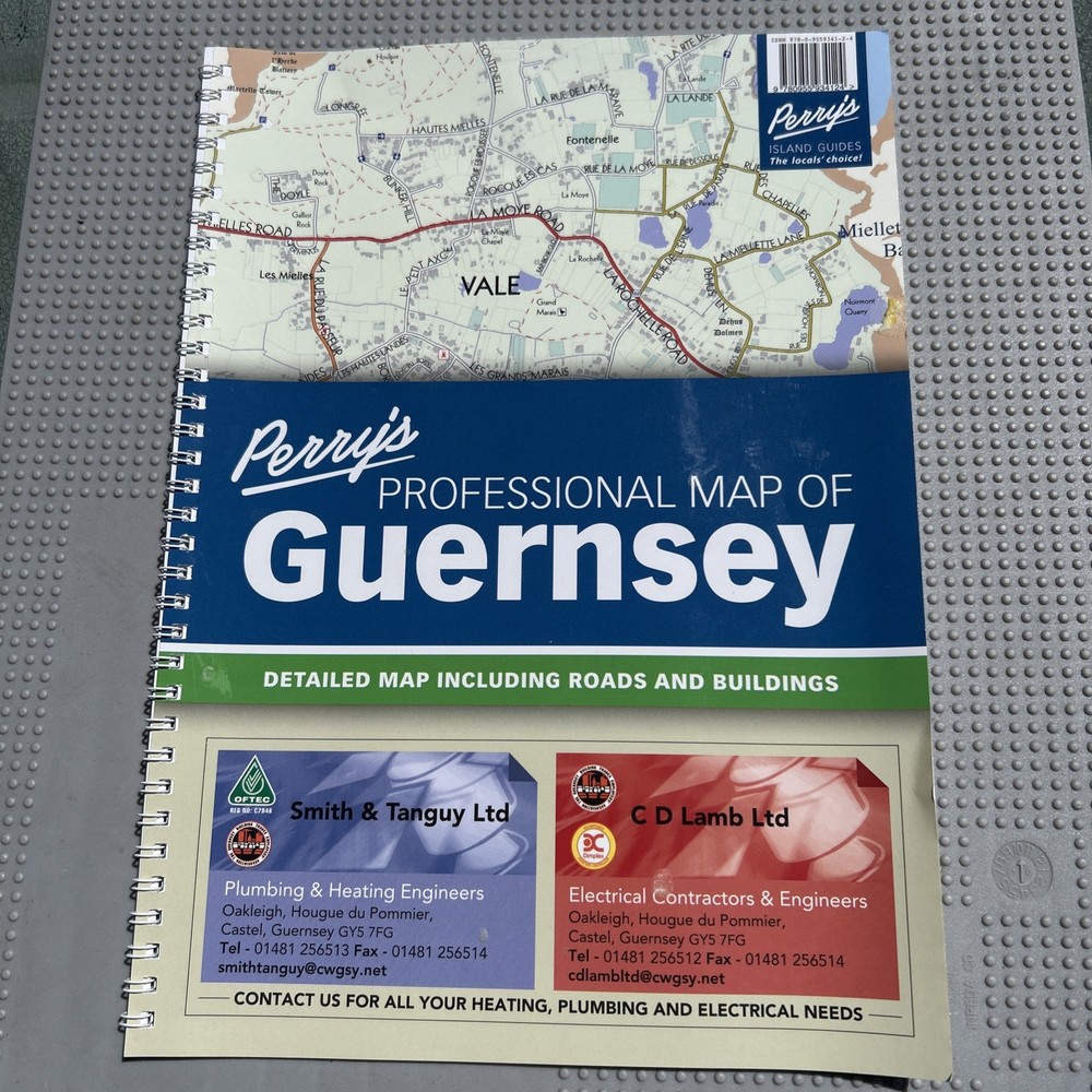 Perry’s Professional Street GuideMap Of Guernsey C. I.-A4 Size Spiral Bound NEW