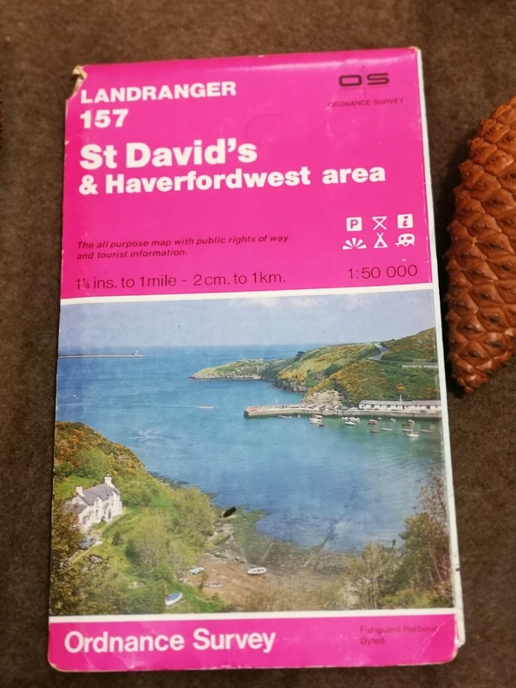 1983 old OS Ordnance Survey Landranger map 157 St David’s & Haverfordwest area